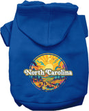 Pet Dog & Cat Screen Printed Hoodie for Small to Medium Pets (Sizes XS-XL), "North Carolina Trippy Peaks"