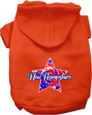 Pet Dog & Cat Screen Printed Hoodie for Small to Medium Pets (Sizes XS-XL), "New Hampshire Patriotic Tie Dye"