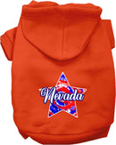 Pet Dog & Cat Screen Printed Hoodie for Small to Medium Pets (Sizes XS-XL), "Nevada Patriotic Tie Dye"