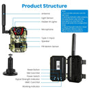 4G 4K 30FPS Solar Trail Camera Outdoor Wildlife Camera Motion Activated IP66 Waterproof with 140¼Viewing Angle No Glow Night Vision SIM Card APP Contr