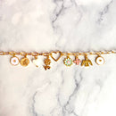 Floral Heart Deluxe Tumbler Charm Necklace