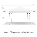 17 Feet x 10 Feet Foldable Pop Up Canopy with Adjustable Instant Sun Shelter