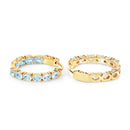 3.80 Carat Genuine Blue Topaz .925 Sterling Silver Earrings