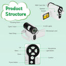 3 In 1 1000X KidsÕ Microscope Telescope Camera Handheld USB Mini Microscope with LED Light 6 Sample Slides 32G MMC Card for Boys Girls Aged 6+ Years O