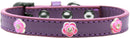 Dog, Puppy & Pet Widget Fashion Collar, "Bright Pink Roses"