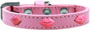 Dog, Puppy & Pet Widget Fashion Collar, "Pink Glitter Lips"
