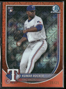 2025 Bowman Chrome Mojo Orange Refractor Kumar Rocker Rookie #/25 #80