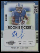 2021 Panini Contenders Optic Amon-Ra St. Brown Rookie Auto #131
