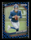 2025 Panini Prizm Black and Blue Checker Jaxson Dart #332