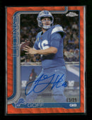 2025 Topps Chrome Autographs Orange Wave Refractor Jared Goff #/25