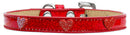 Dog, Puppy & Pet Widget Ice Cream Collar, "Red Glitter Heart"