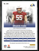 2024 Panini Prestige XP AU Premium Blue Braden Fiske Rookie #/99 Auto #326