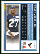 2025 Donruss Jersey Number Woody Marks Rookie #/27 #377