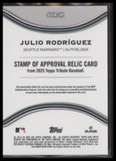 2024 Topps Tribute Stamp of Approval Relics Green /99 Julio Rodríguez #SOA-JR
