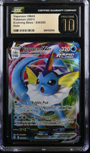 2021 Evolving Skies Vaporeon VMAX 10 CGC #030/203