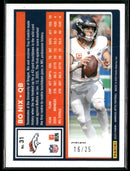 2025 Donruss Optic Black Pandora Bo Nix #/25 #31