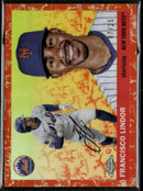 2025 Topps Chrome Platinum Orange Refractors Francisco Lindor #/25 #36