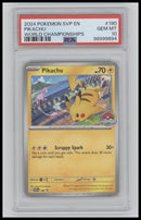 2024 Pokemon Sv Black Star Promo World Championships Pikachu 10 PSA #190