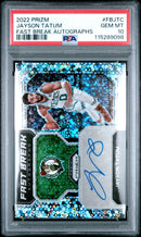 2022 Panini Prizm Fast Break Autographs Jayson Tatum 10 PSA #FBJTC