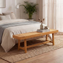 63 Inch Solid Wood Bench for up to 3 People