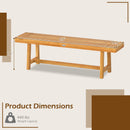 63 Inch Solid Wood Bench for up to 3 People