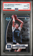2024 Bowman Chrome University Cooper Flagg 10 PSA #16