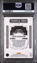 2023 Panini Phoenix Temple Men Temple Men-Red Ice Victor Wembanyama 9 PSA #7