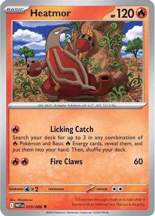Heatmor 019/086 - SV White Flare Reverse Holofoil