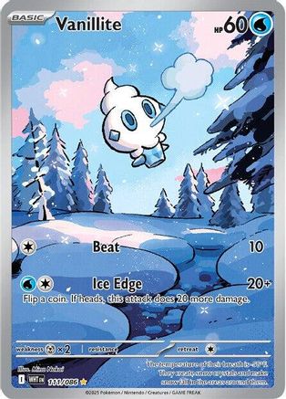 Vanillite 111/086 - SV White Flare Holofoil