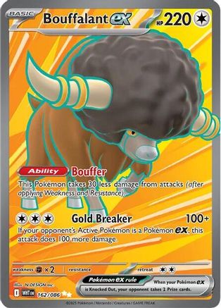 Bouffalant ex 162/086 - SV White Flare Holofoil