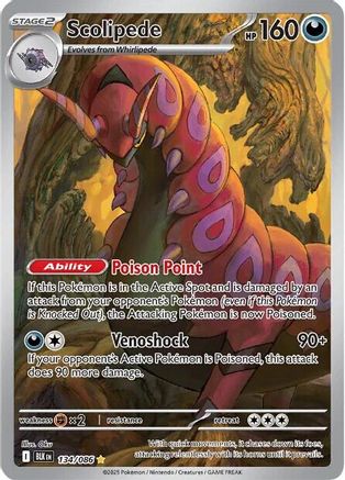 Scolipede 134/086 - SV Black Bolt Holofoil