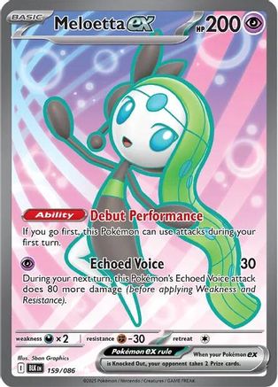 Meloetta ex 159/086 - SV Black Bolt Holofoil