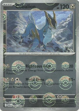 Cobalion (Poke Ball Pattern) 066/086 - SV Black Bolt - Holofoil