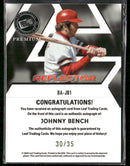2024 Leaf Press Pass Reflector #/35 Johnny Bench Auto #BA-JB1