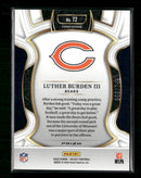 2025 Panini Select White Prizm Shock Luther Burden III Rookie #/799 #72