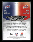 2025 Topps Signature Class Coral James Cook / Josh Allen #/299 #PP-12