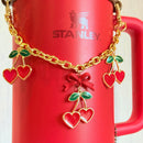 Cherry Love Deluxe Tumbler Charm Necklace