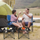 Portable Folding Camping Table with Cup Holders & Carry Bag