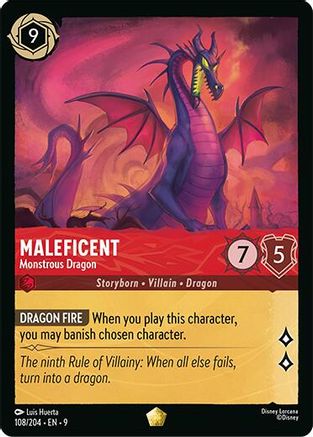 Maleficent - Monstrous Dragon (108/204) - Fabled Cold Foil