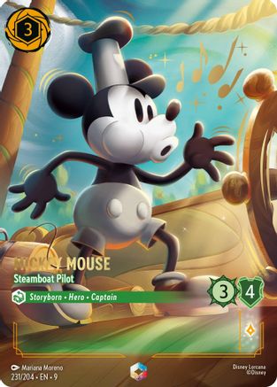 Mickey Mouse - Steamboat Pilot (Enchanted) (231/204) - Fabled Holofoil