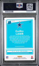 2020 Panini Donruss Optic Teal Velocity Ceedee Lamb 10 PSA #156