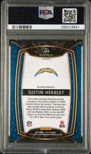 2020 Panini Select Silver Prizm Justin Herbert 9 PSA #244