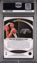 2023 Panini Prizm Global Reach Victor Wembanyama 10 PSA #2