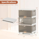 3/4/5/6-Cube Stackable Storage Bins with Detachable Wheels