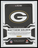 2025 Panini Certified Freshman Fabric Teal Matthew Golden #/199 Auto #FBC-MGN
