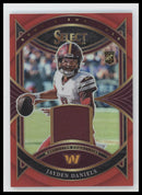2024 Panini Select Rookie Swatches Red Prizm Jayden Daniels #RS-JDS