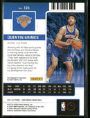 2021-22 Panini Contenders Rookie Clear Ticket Quentin Grimes Rookie Auto #125