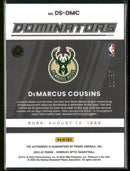 2021-22 Donruss Optic Dominators Signatures DeMarcus Cousins #/97 Auto #DS-DMC