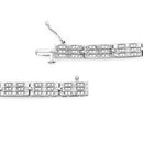 1.16 Carat Genuine White Diamond 14K White Gold Plated .925 Sterling Silver Bracelet