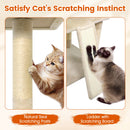 65 Inch Tall Multi-level Cat Tree with 3 Upholstered Perch and 2 Cat Condos